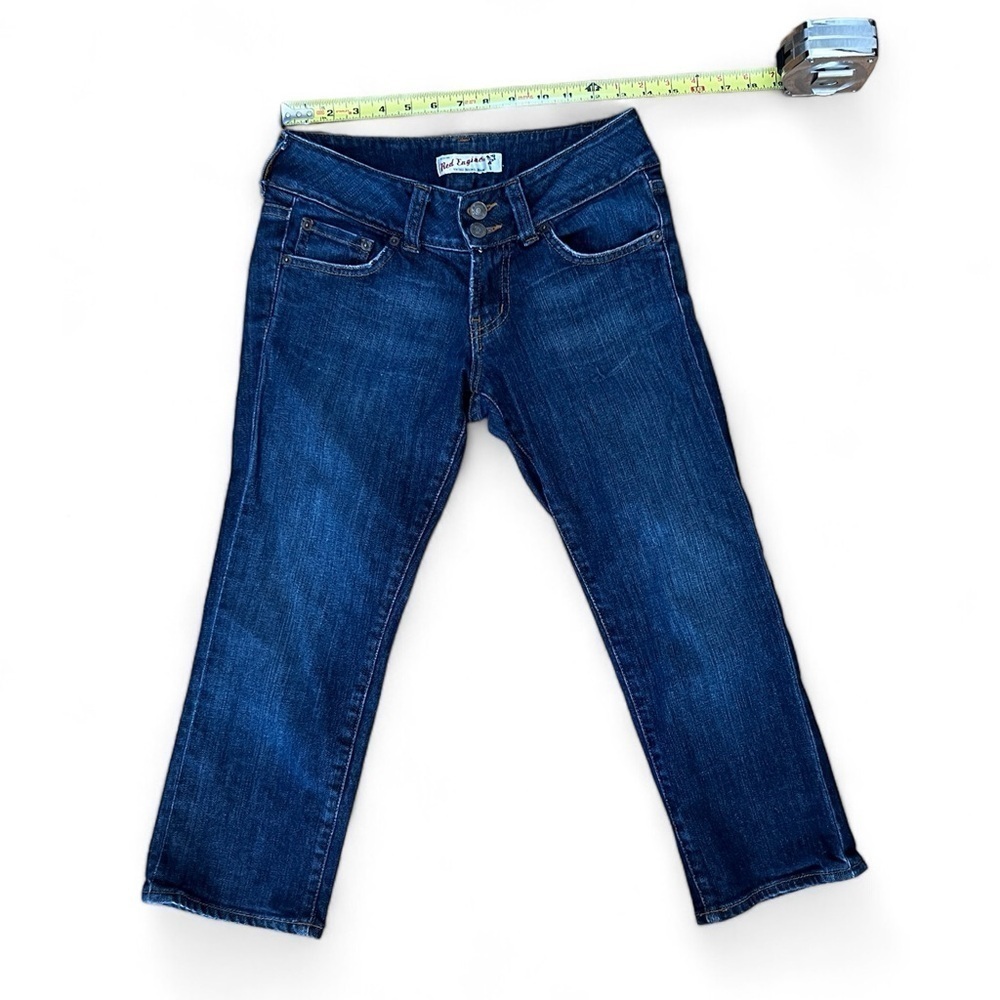 Red Engine cropped lotus blue jeans 27 Low Rise vintage Y2K Jeans - Picture 4 of 5